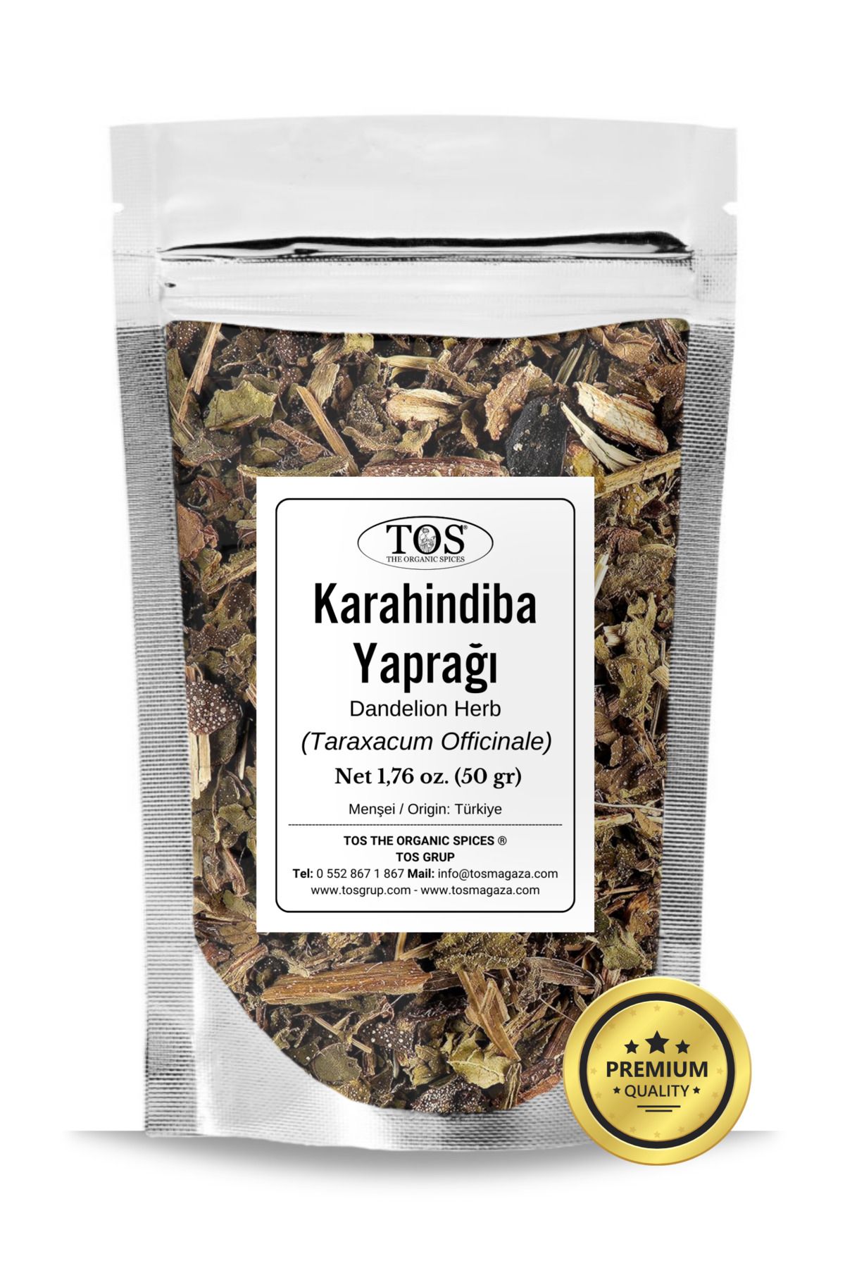 TOS The Organic Spices Karahindiba Otu 50 gr (1. KALİTE) Taraxacum Officinale
