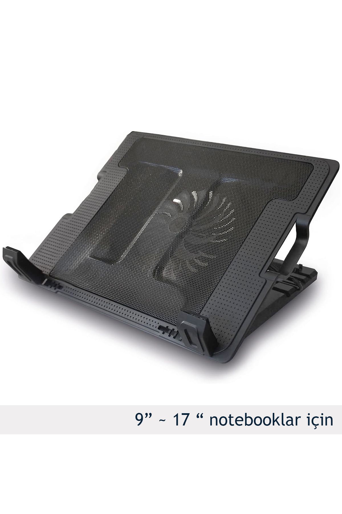 CARNIVAL LAND Ayarlı Tablet Laptop Notebook Soğutucu Stand Sessiz 5 Kademeli Mavi Ledli Mega Fanlı
