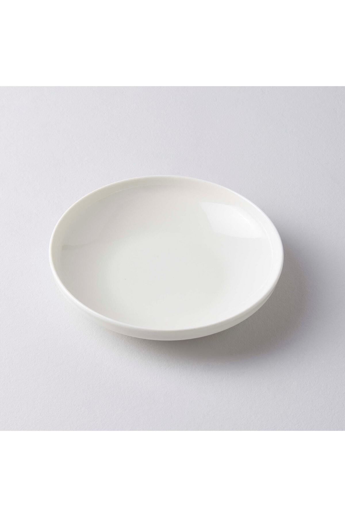 porselenden Kütahya Modern Krem 6'lı 6 Kişilik Çukur Yemek Tabağı Takımı
