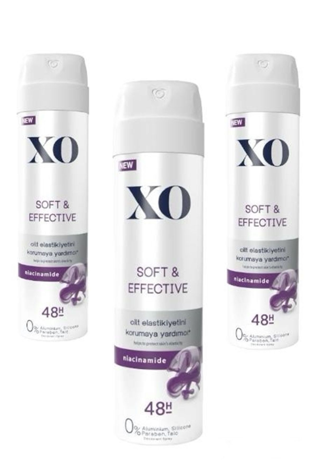 Xo 3 Adet  Xo Soft & Effective Kadın Deodorant Sprey 150 ml