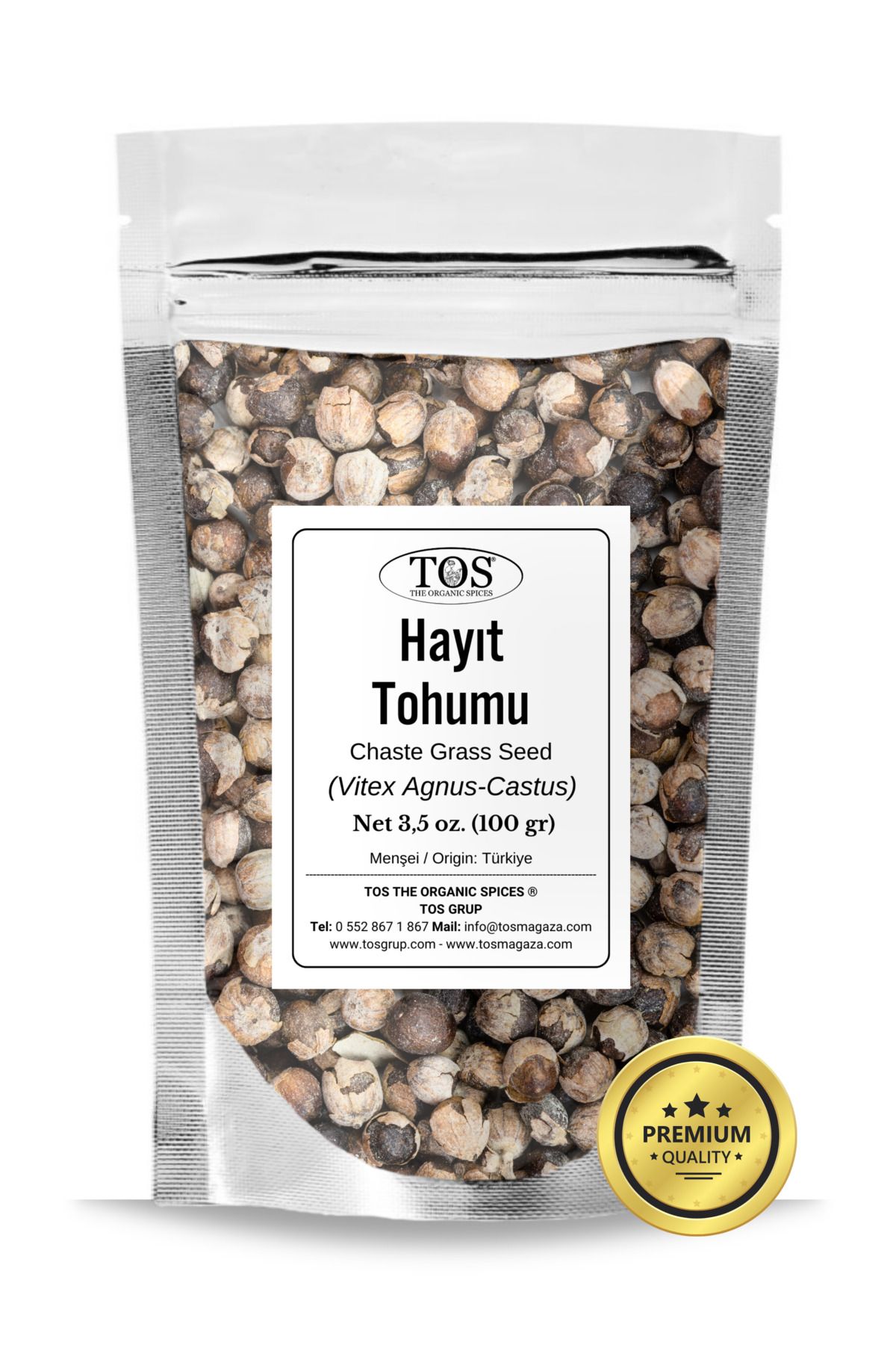 TOS The Organic Spices Hayıt Otu Tohumu 100 Gr (1. Kalite) Vitex Agnus-castus