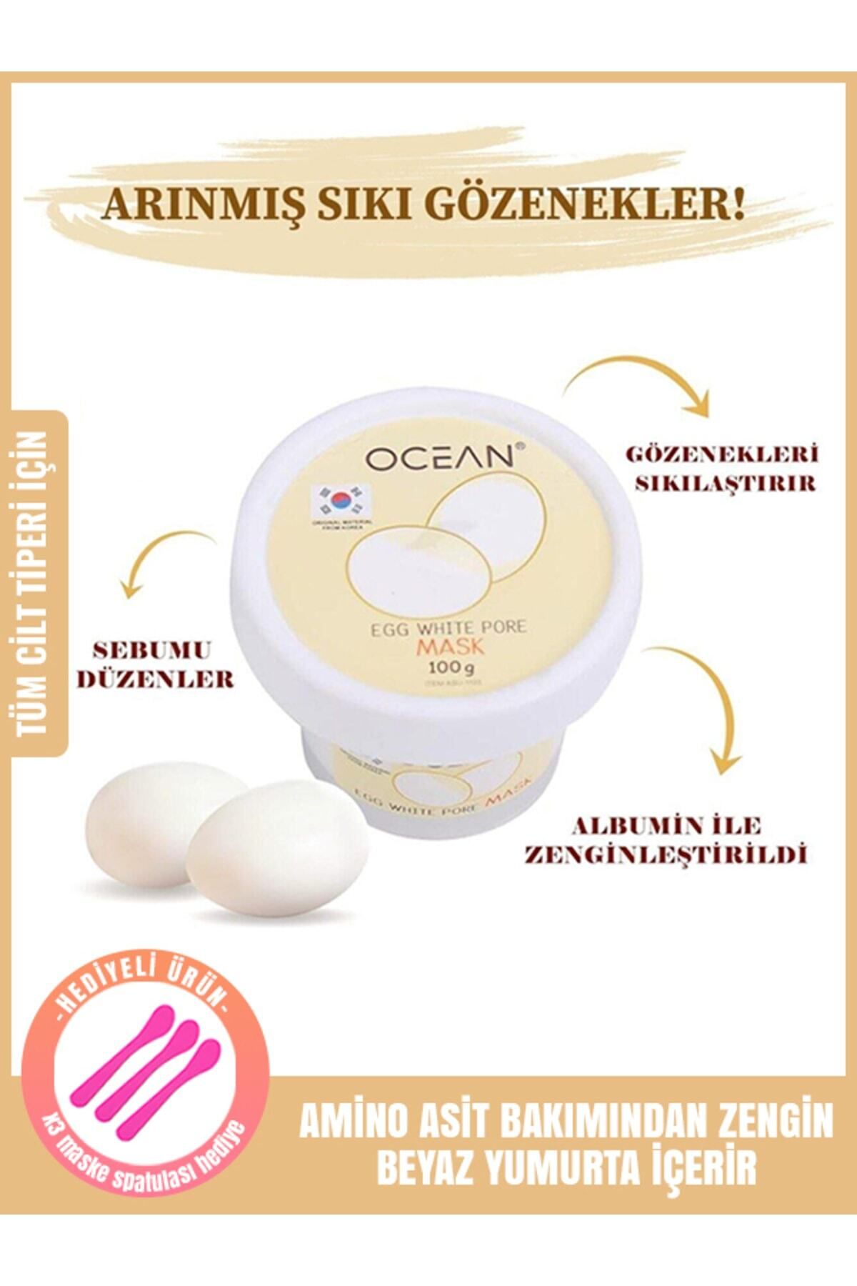 Ocean Yumurta Akı Maskesi, Gözenek Sıkılaştırıcı Egg Mask Wash Soft Scrub
