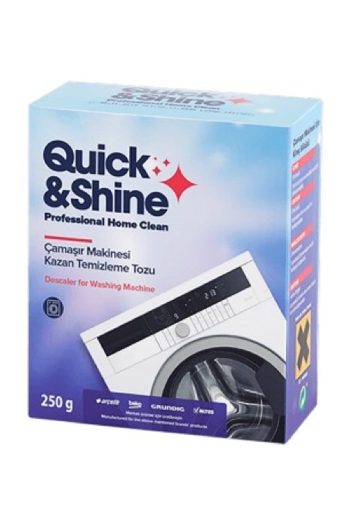 Quick&Shine Çamaşır Makinesi Kazan Temizleme Tozu 1 Adet