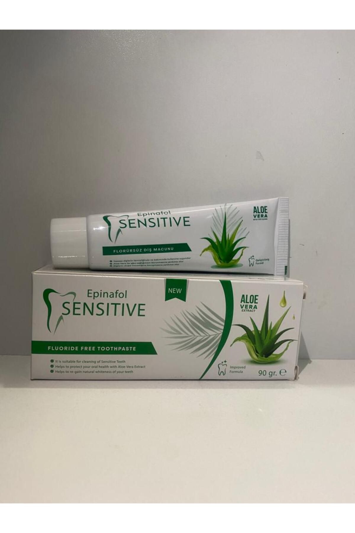 Epinafol Sensitive 11 Adet Epinafol Sensitive Diş Macunu Florürsüz Aloe-Vera Özlü 90 Gr