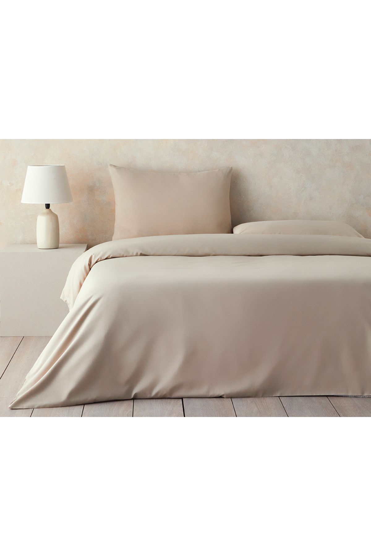 English Home Nova Premium Soft Cotton Çift Kişilik Nevresim Takımı 200x220 cm Bej