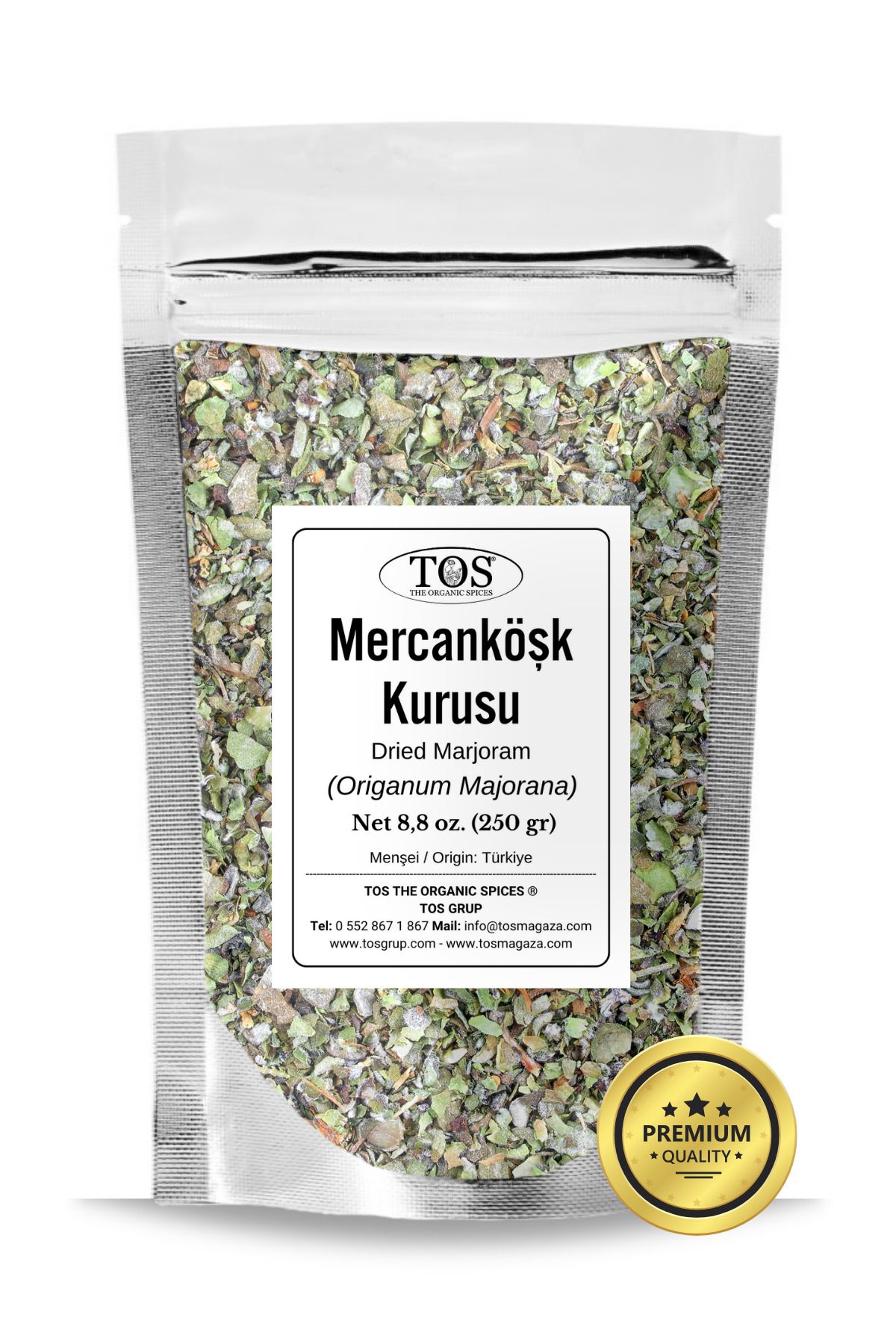 TOS The Organic Spices Mercanköşk 250 gr (1.KALİTE) Origanum Majorana