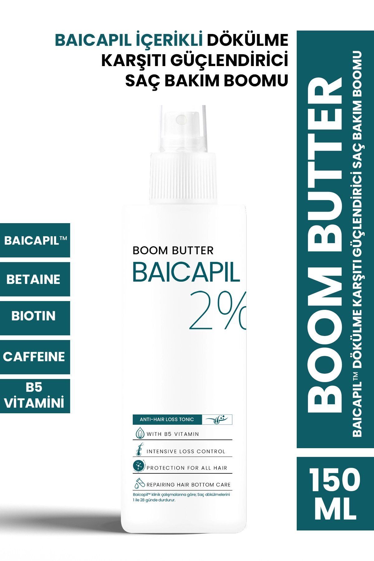 PROCSIN Boom Butter Baicapil Içerikli Dökülme Karşıtı Güçlendirici Saç Bakım Boomu 150 ml