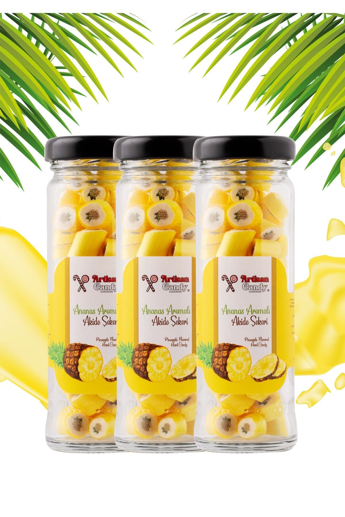 Artisan Candy Artisan Pineapple Candy / Ananas Aromalı El Yapımı Şeker 65gr X 3 Adet