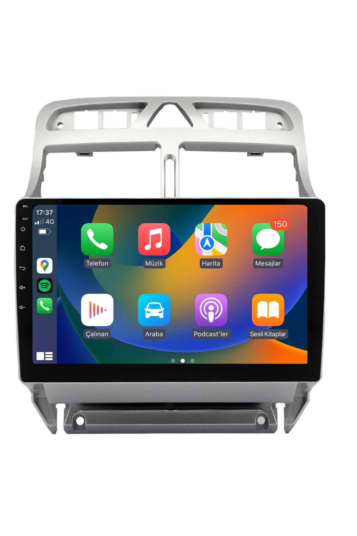 EXVOL Peugeot 307 Multimedya Carplay 9 Inc Hd Ips Ekran 2gb/32gb Android 12 Sürüm Park Kamerası Hediyeli