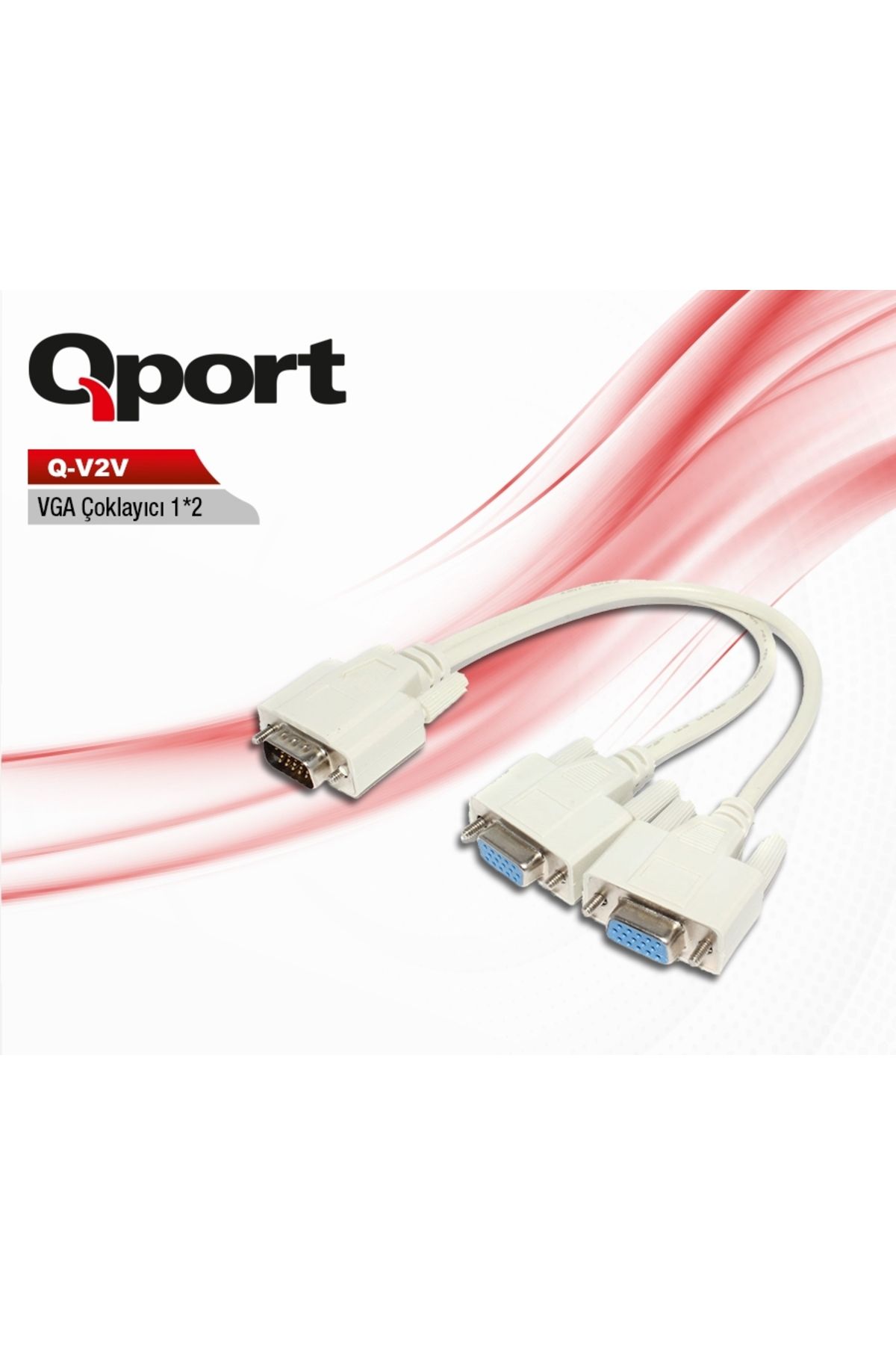 Qport Q-v2v Vga Çoklayıcı (Y) Kablo