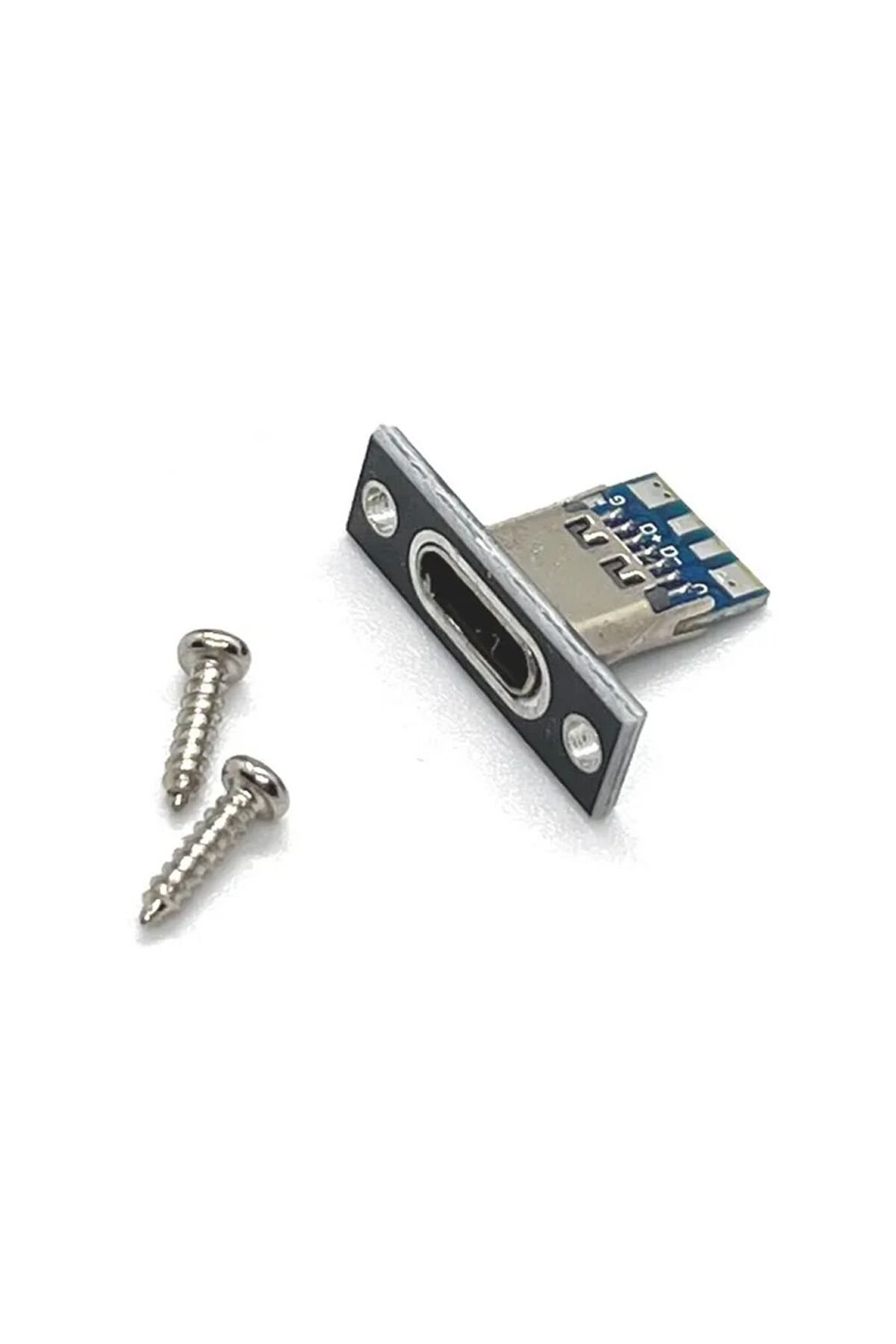 ROBİZ USB 3.1 Type C Panel Montaj Dişi Soket 4 Pin Smd Lehimlenebilir Padler Konnektör Telefon Şarj Board