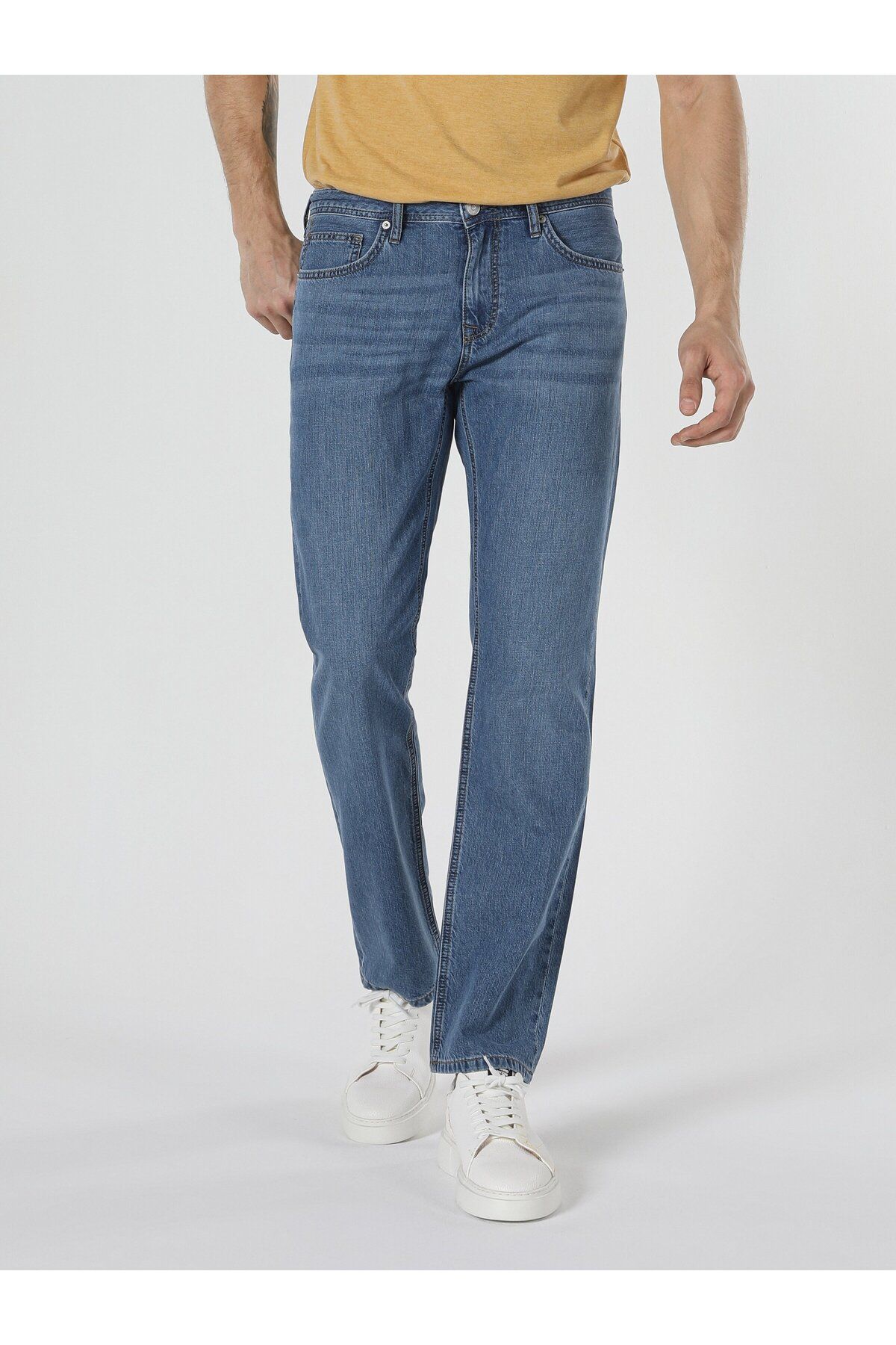 Colin’s 045 Davıd Orta Bel Düz Paça Regular Fit Mavi Erkek Jean Pantolon