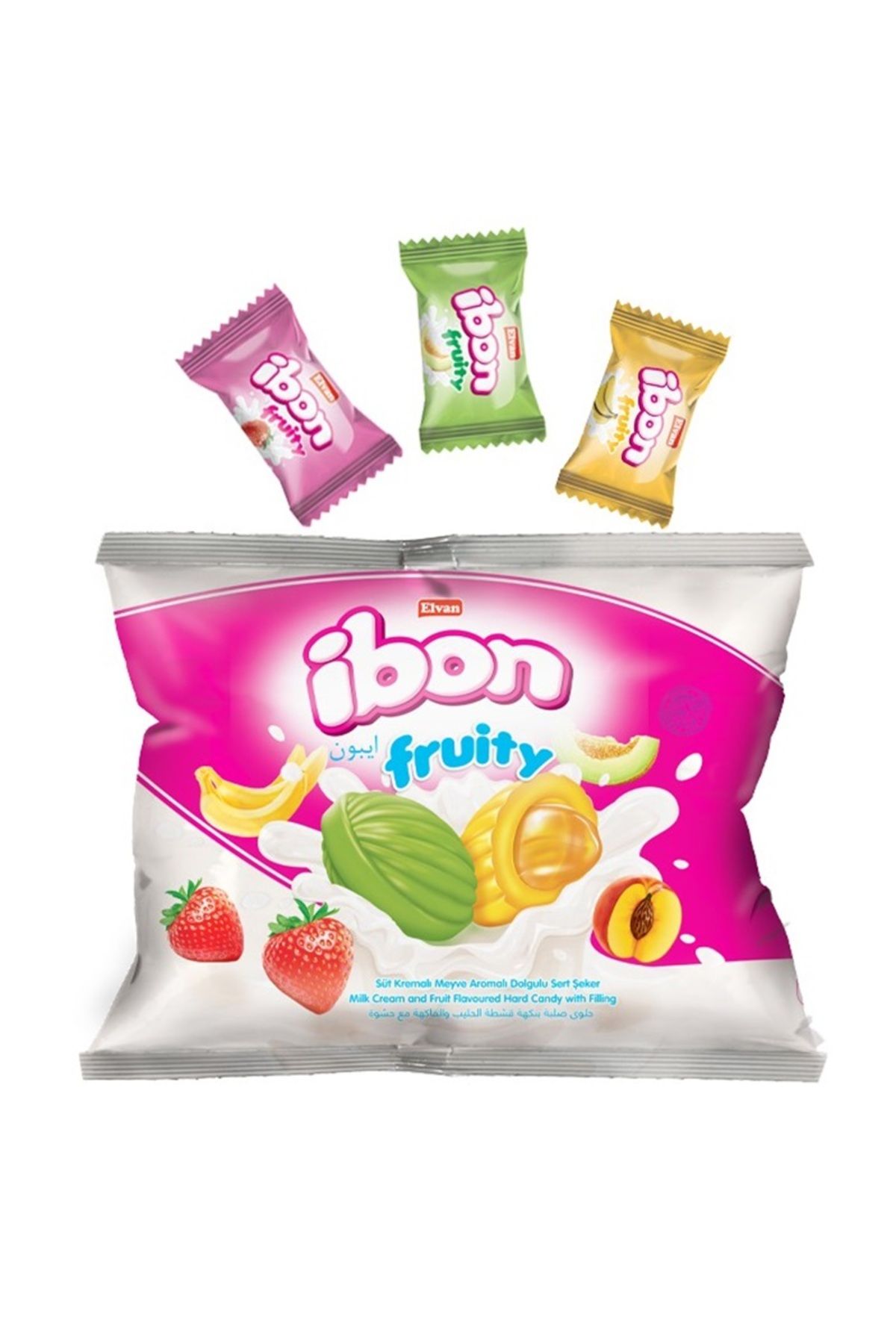 Elvan Ibon Sütlü Meyveli Şeker 300 Gr. (1 Paket)