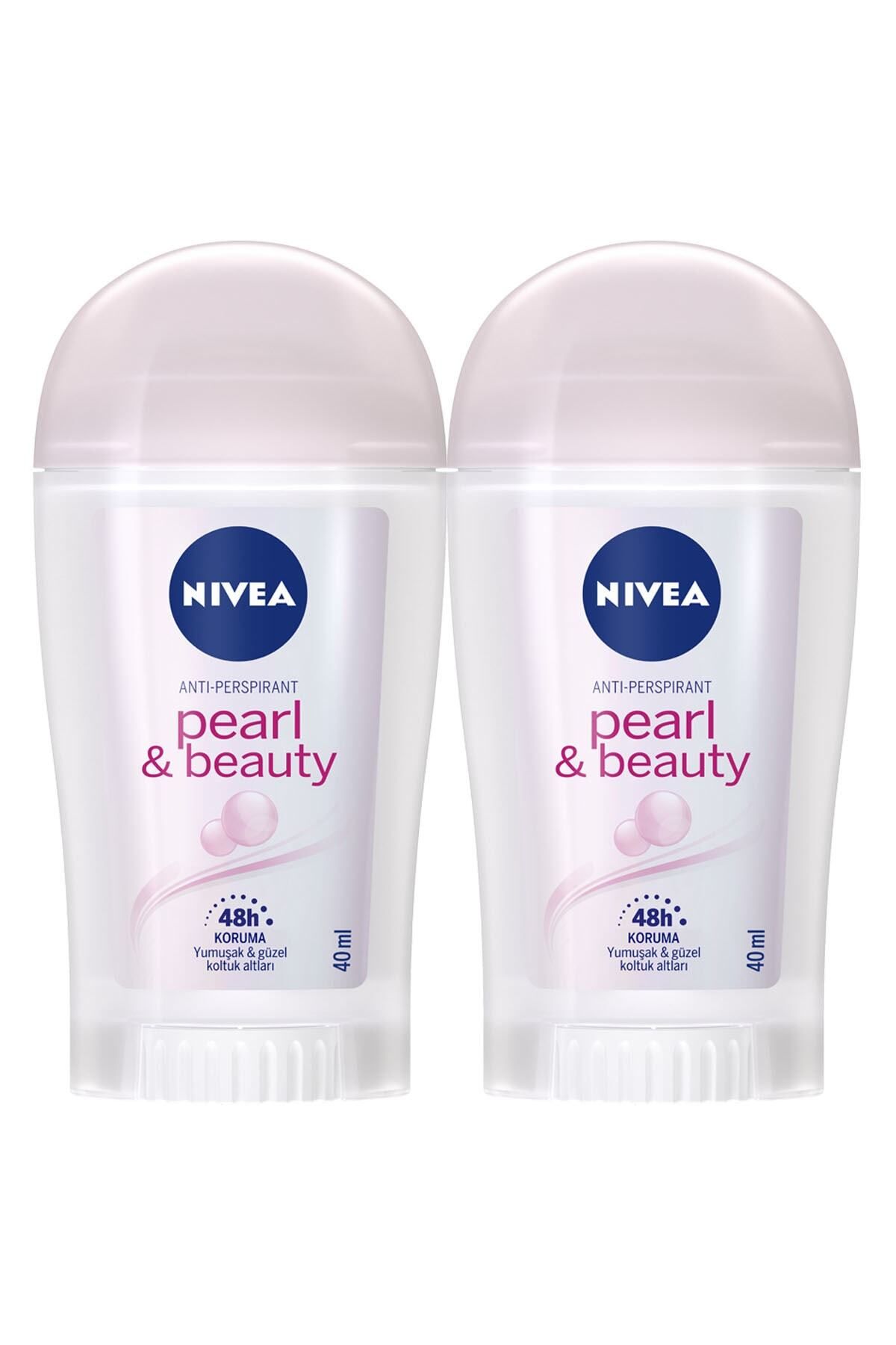NIVEA Pearl & Beauty Kadın Deodorant Stick 40 ml  2'Li