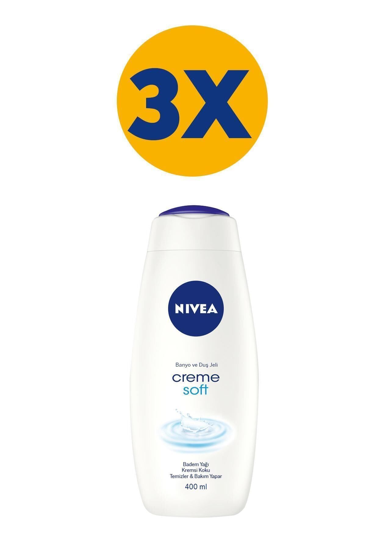 NIVEA Creme Soft Kremsi Dokunuş Banyo Ve Duş Jeli 400mlx3