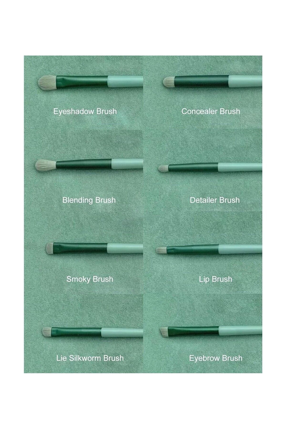 hbtasarim Fix Özel Keseli 13'lü Fırça Seti Yeşil