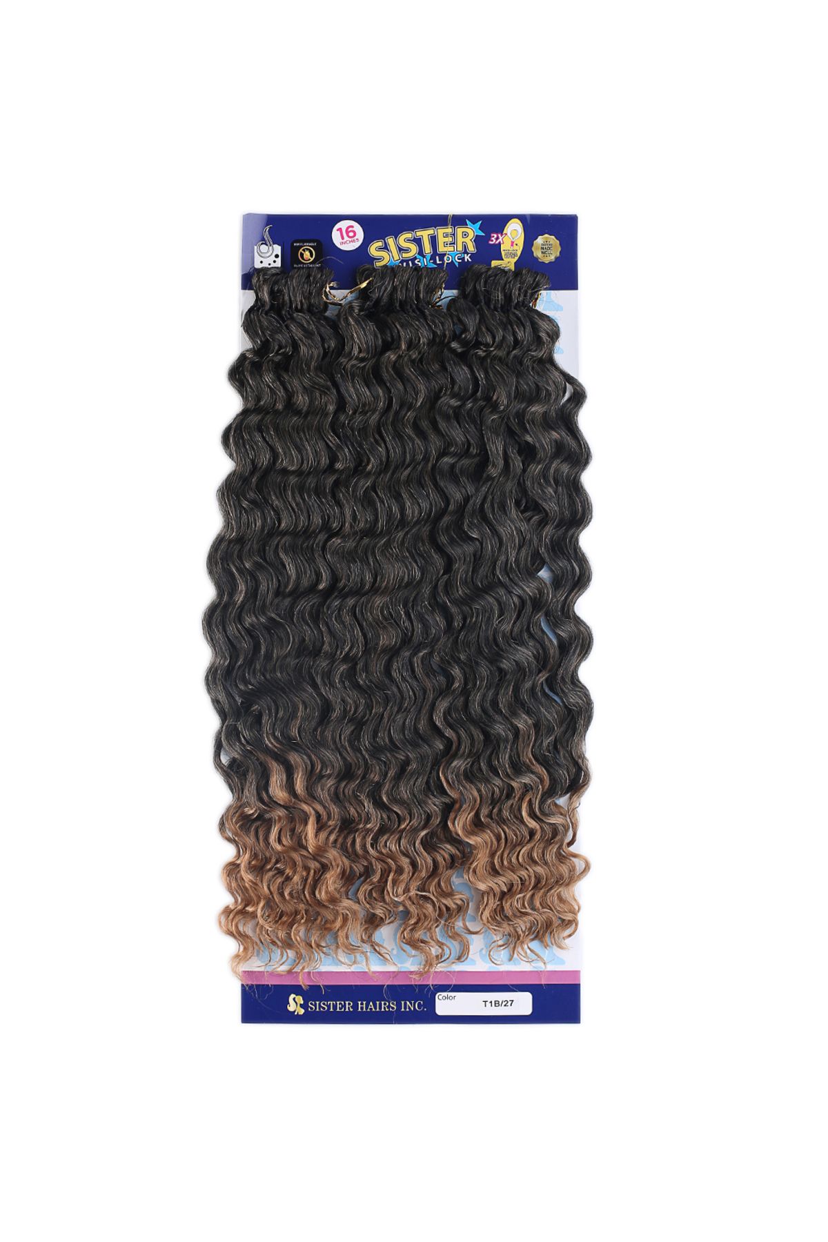 Grandmix CLZ201 Sister Afro Dalgası Saç / Siyah Karamel Ombreli T1B/27