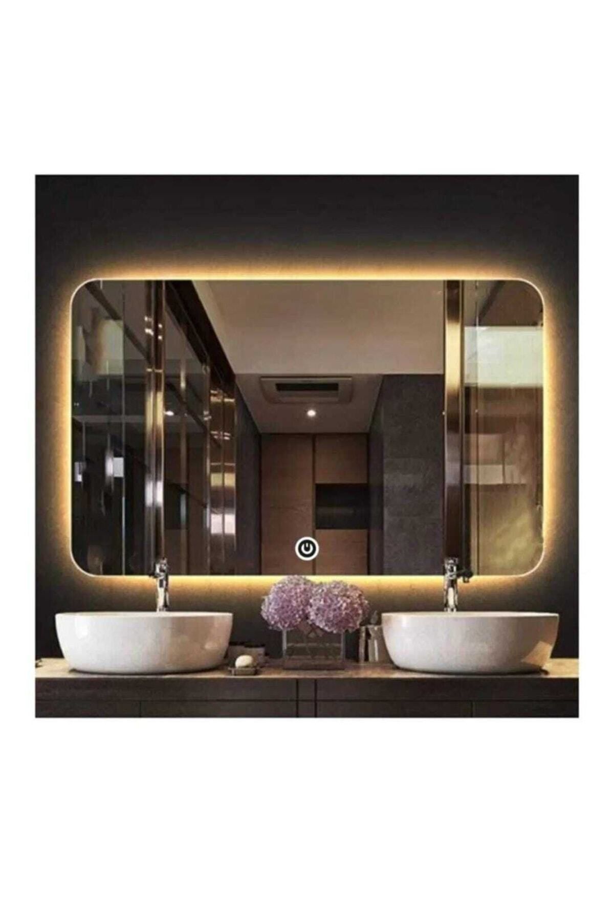Toprak dekor 90*70 Dikdörtgen Ledli Ayna Banyo Aynası Ledli Ayna Banyo Aynası