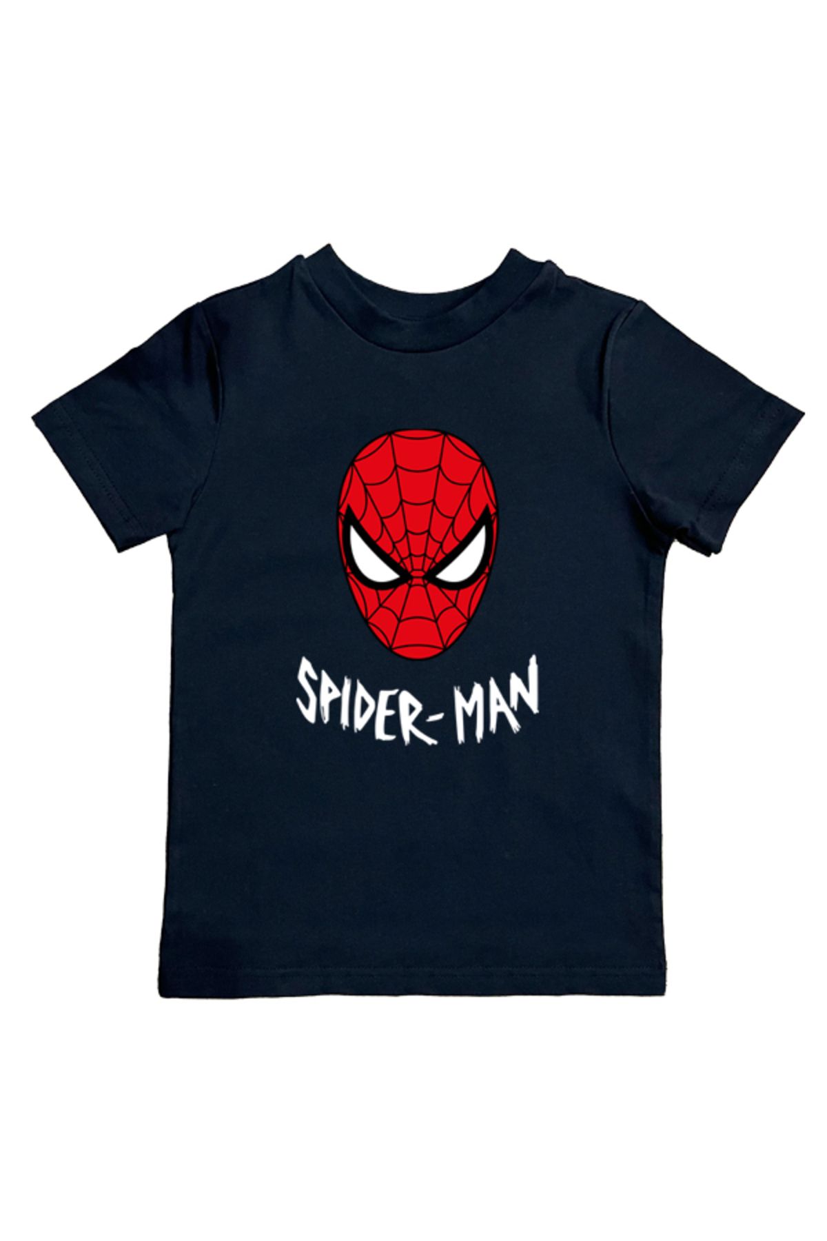 Spiderman baskılı örümcek adam pamuklu penye kumaş yazlık çocuk tişört
