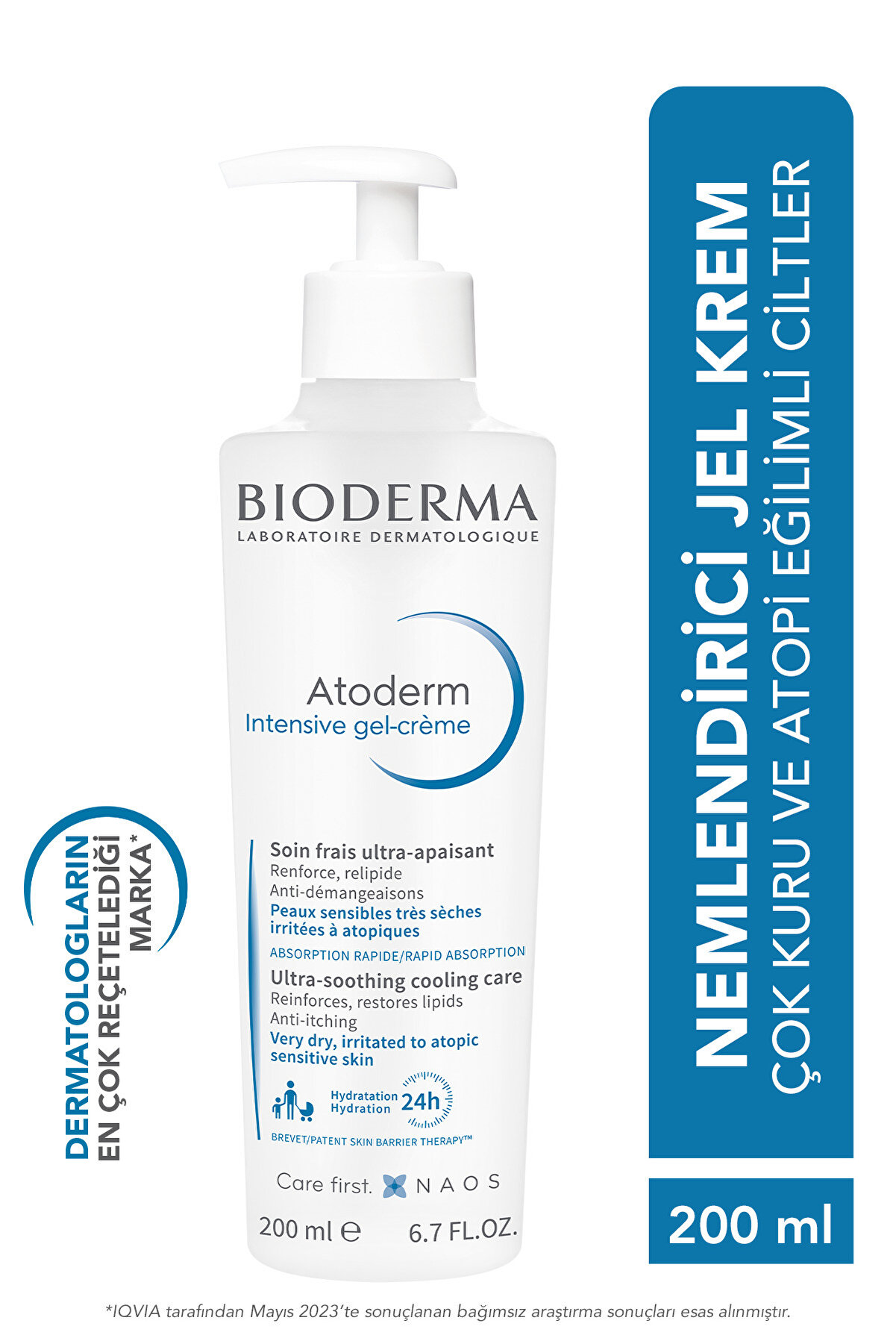 Bioderma Atoderm Intensive Gel-Cream Çok Kuru Atopi Eğilimli Cilt Yatıştırıcı Jel Krem Niasinamid 200 mL