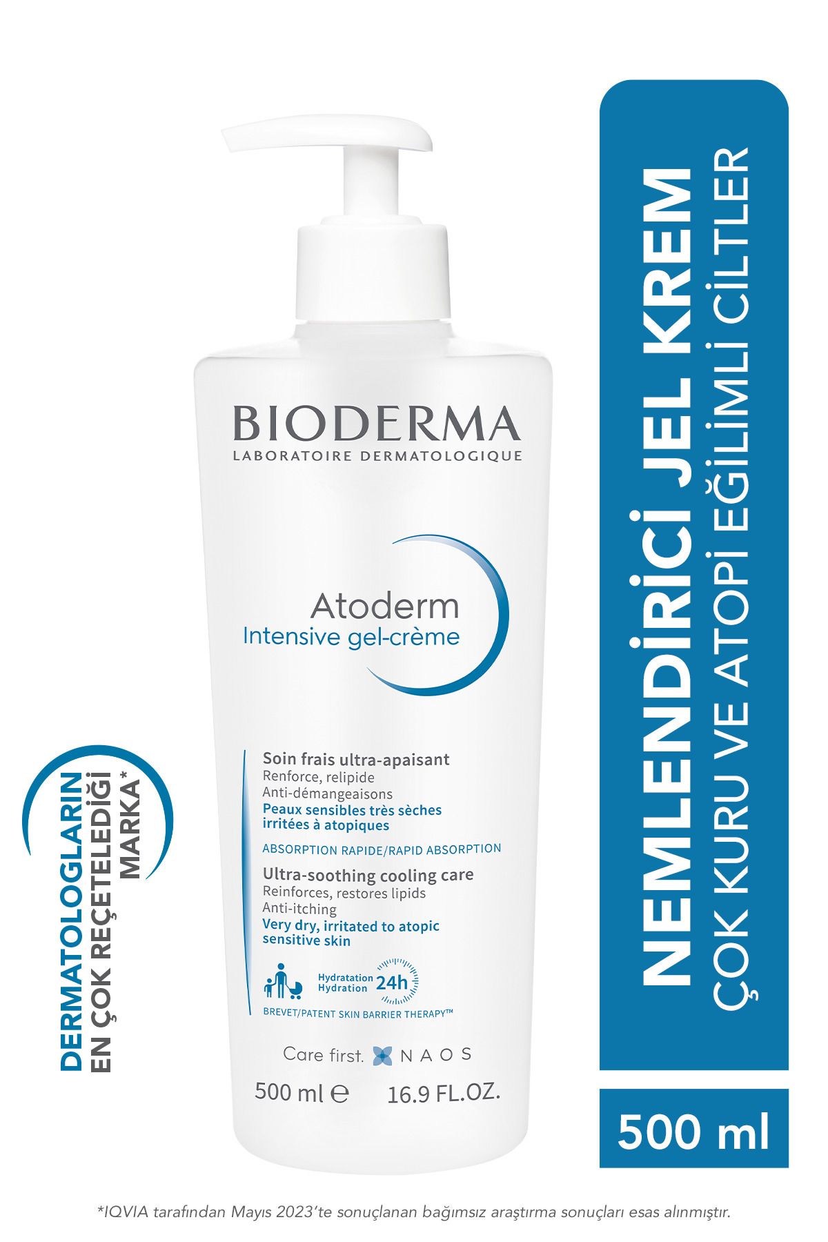 Bioderma Atoderm Intensive Gel-cream Çok Kuru Atopi Eğilimli Cilt Yatıştırıcı Jel Krem Niasinamid 500 ml