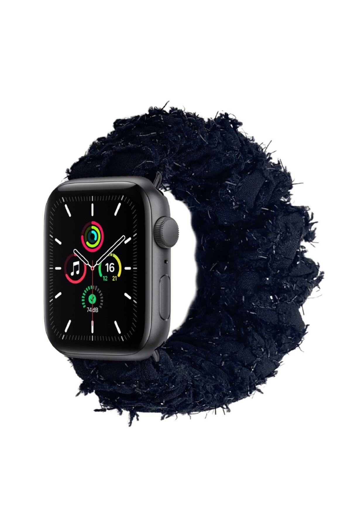 Macfame Apple Watch Uyumlu Siyah Tül Kordon