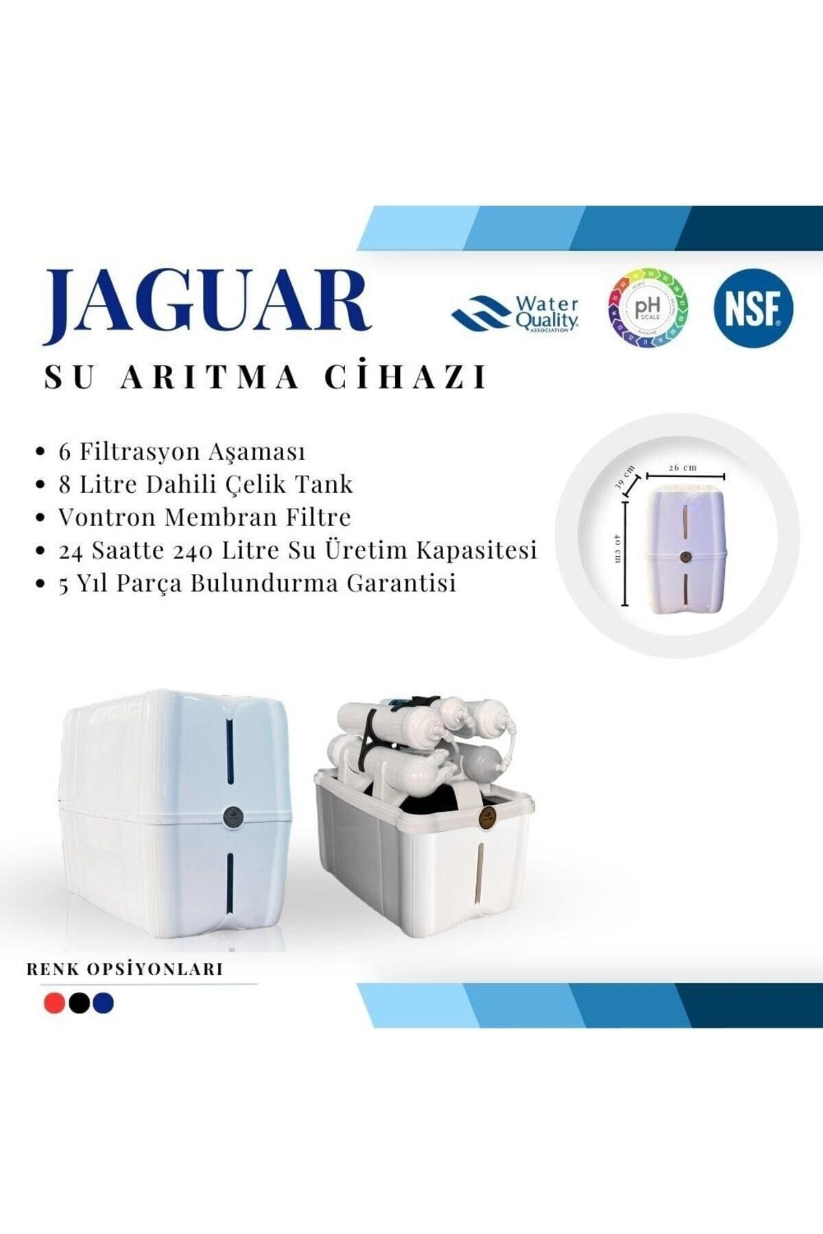 Jaguar 8 Litre Su Arıtma Cihazı