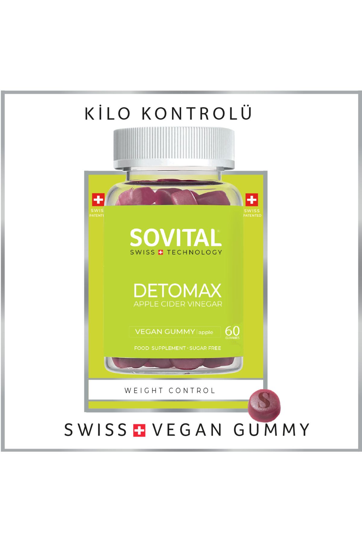SOVITAL Detomax Detoks Kilo Kontrolü Diyet Vegan Gummy