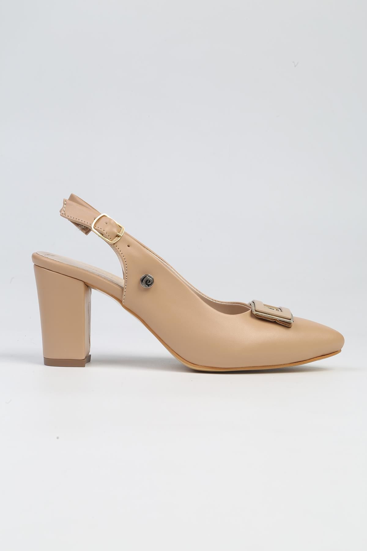 Pierre Cardin ® | PC-53113- 3592 Bej Cilt-Kadın Topuklu Ayakkabı