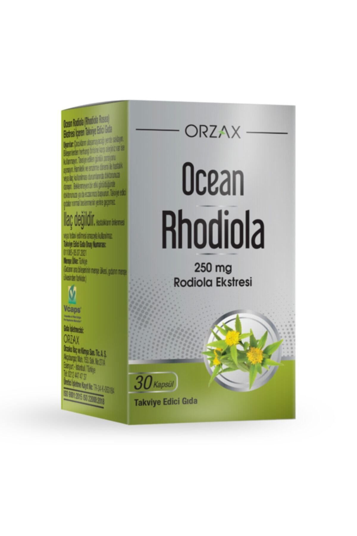 Orzax Takviye Edici Ocean Rhodiola 250 Mg 30 Kapsül