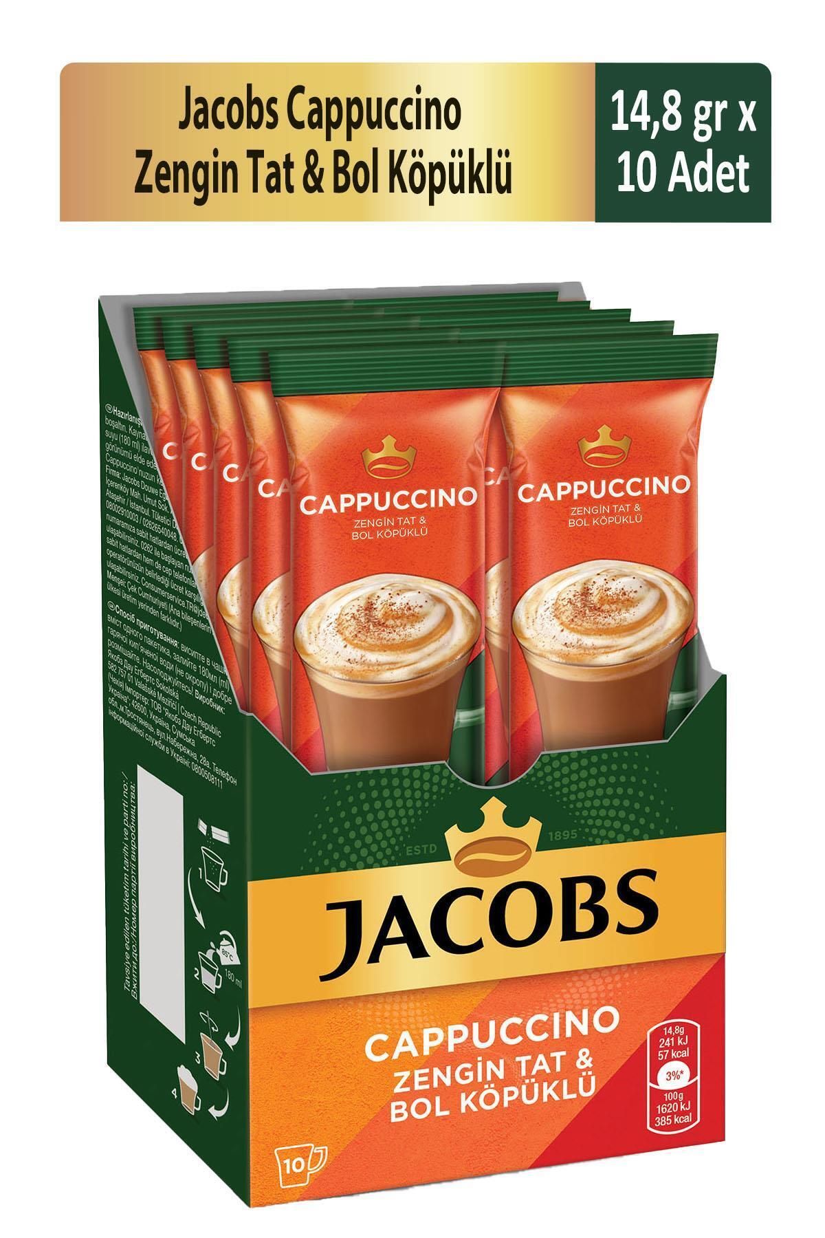 Jacobs Cappuccino Kahve 10'lu - Zengin Tat & Bol Köpüklü