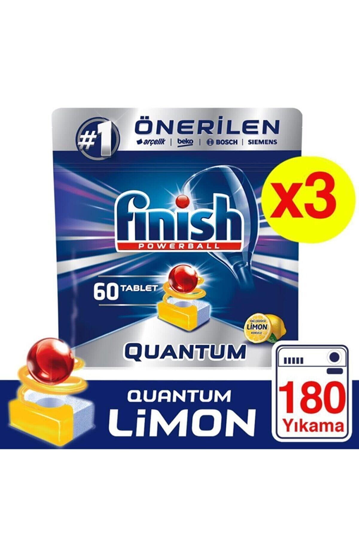 Finish Quantum 180 Tablet Bulaşık Makinesi Deterjanı Limon (60x3)