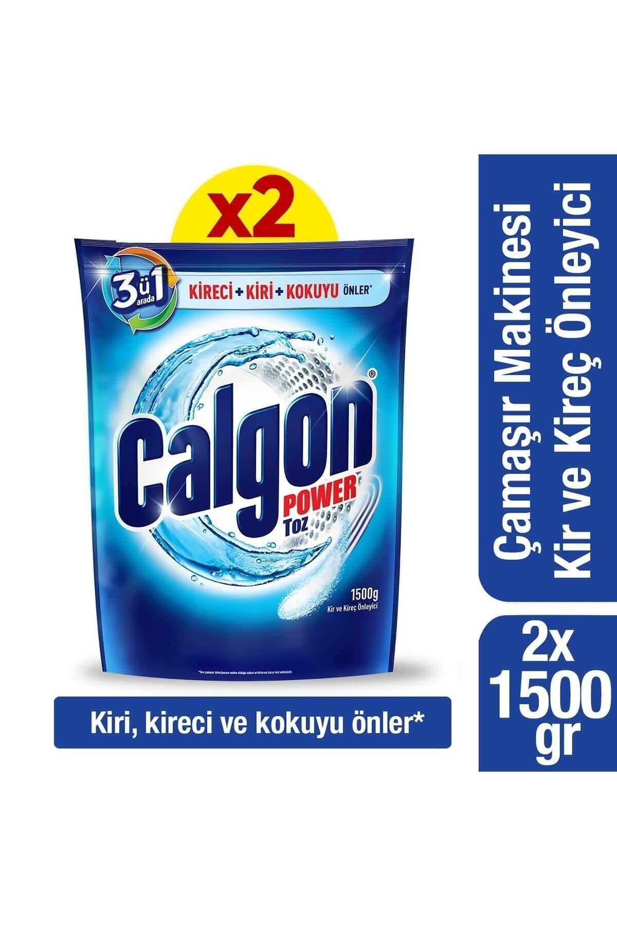 Calgon Çamaşır Makinesi Kireç Önleyici Toz 1500 gr X2