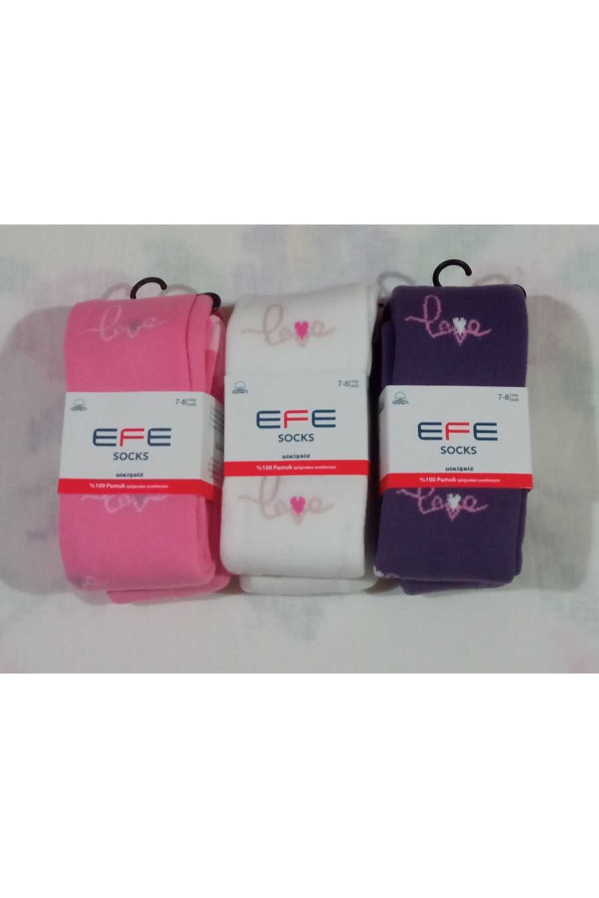 Efe Socks Kız Çocuk Dikişsiz Havlu Kışlık ( Koltlu - Kulotlu -kilotlu -külotlu) Çorap 3lü