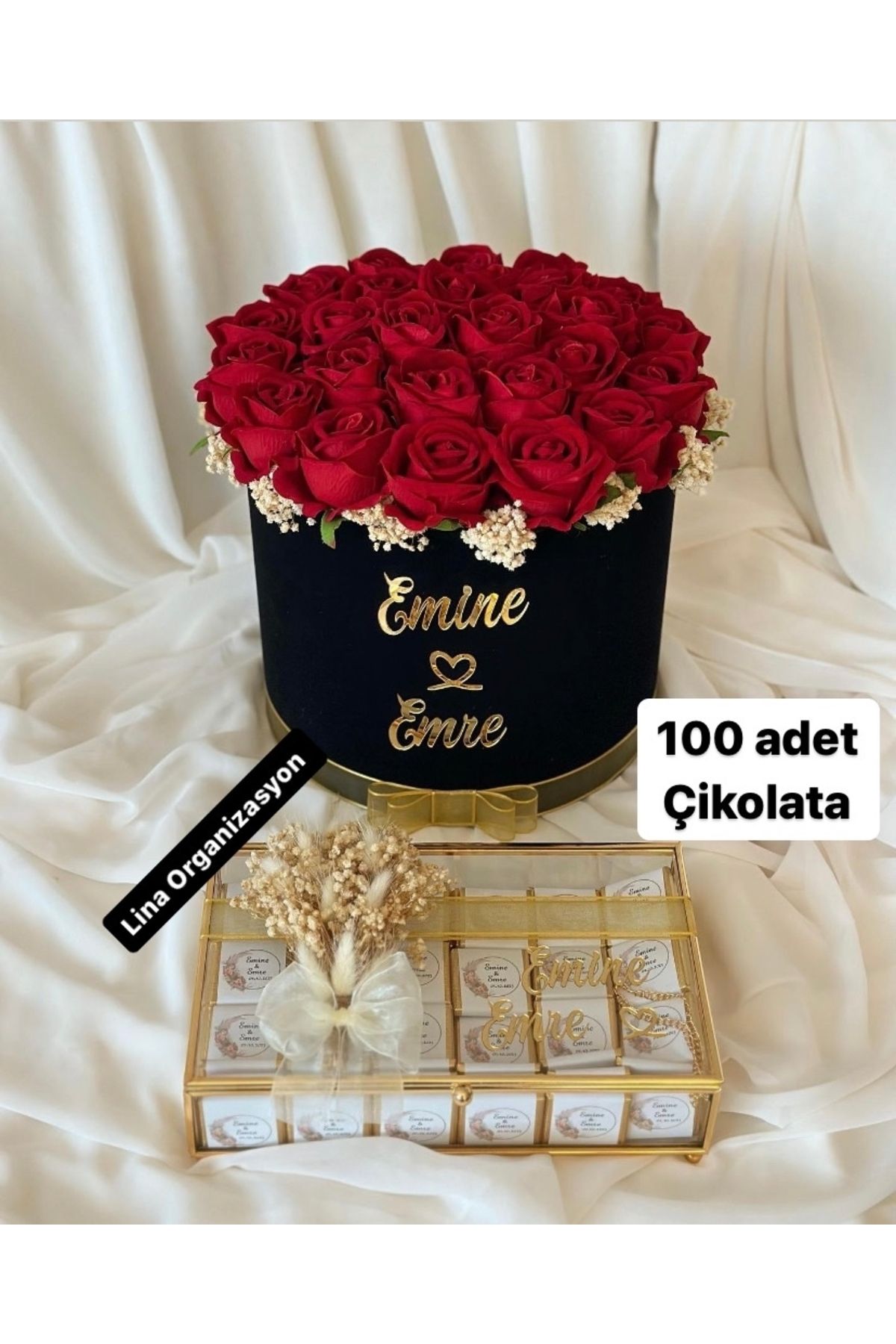 eyb lina organizasyon Isteme Çiçeği Isteme Çikolatası Söz Çiçeği Kız Isteme Çikolatası 100 Adet Çikolata