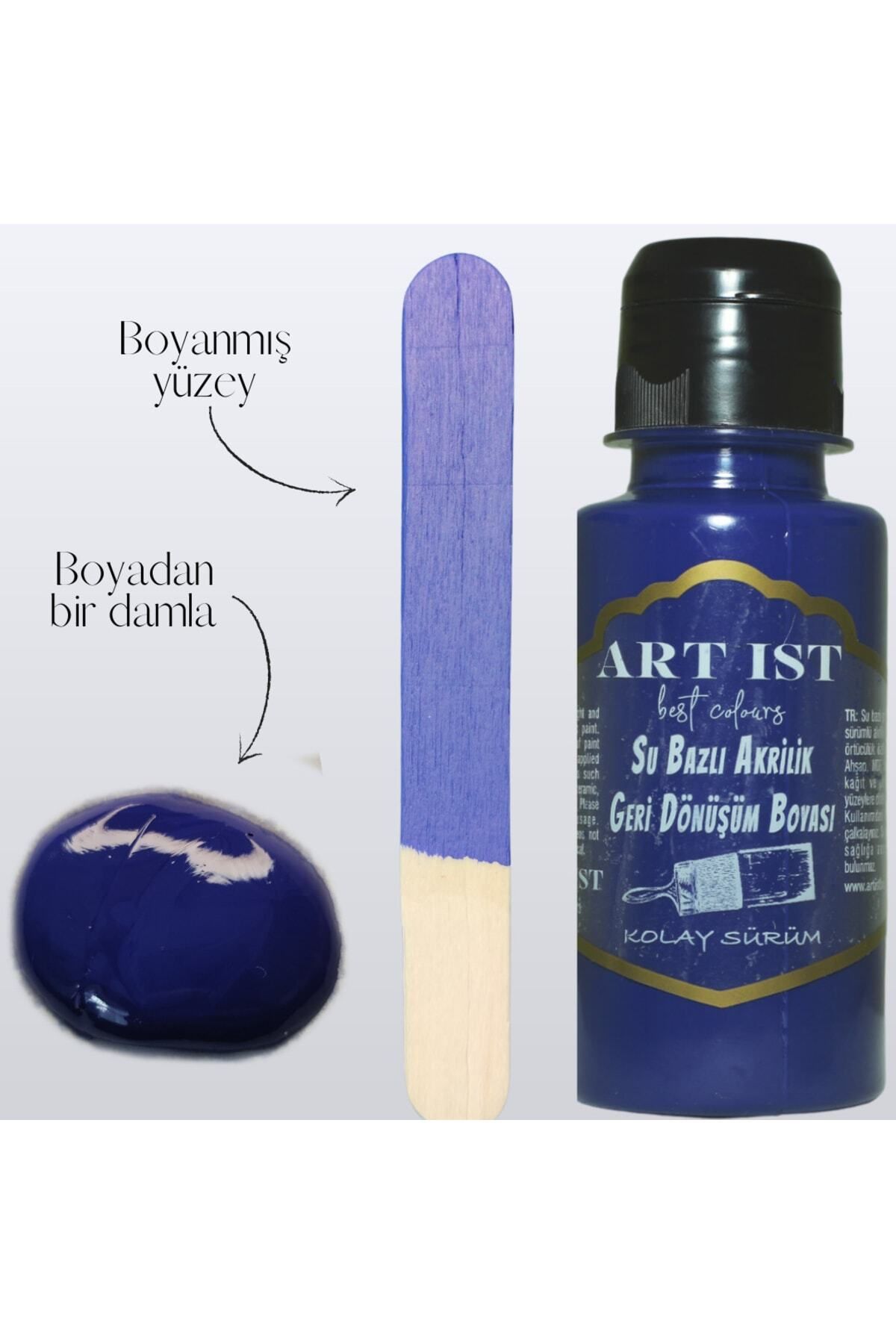 ART IST Su Bazlı Geri Dönüşüm Boyası 100ml - Saks Mavi
