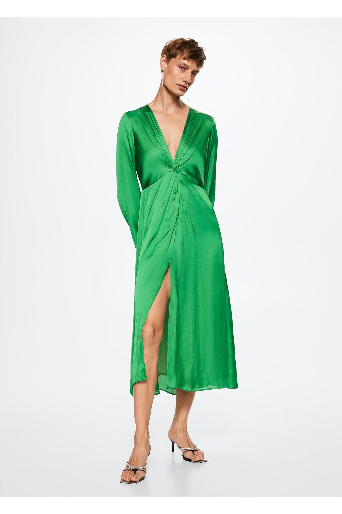 MANGO Yeşil Kadın Elbise  37034400