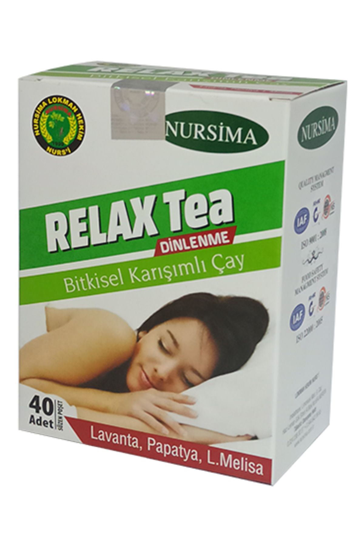 Nursima Relax Tea Bitkisel Karışımlı Çay 40 'lı Süzen Poşet