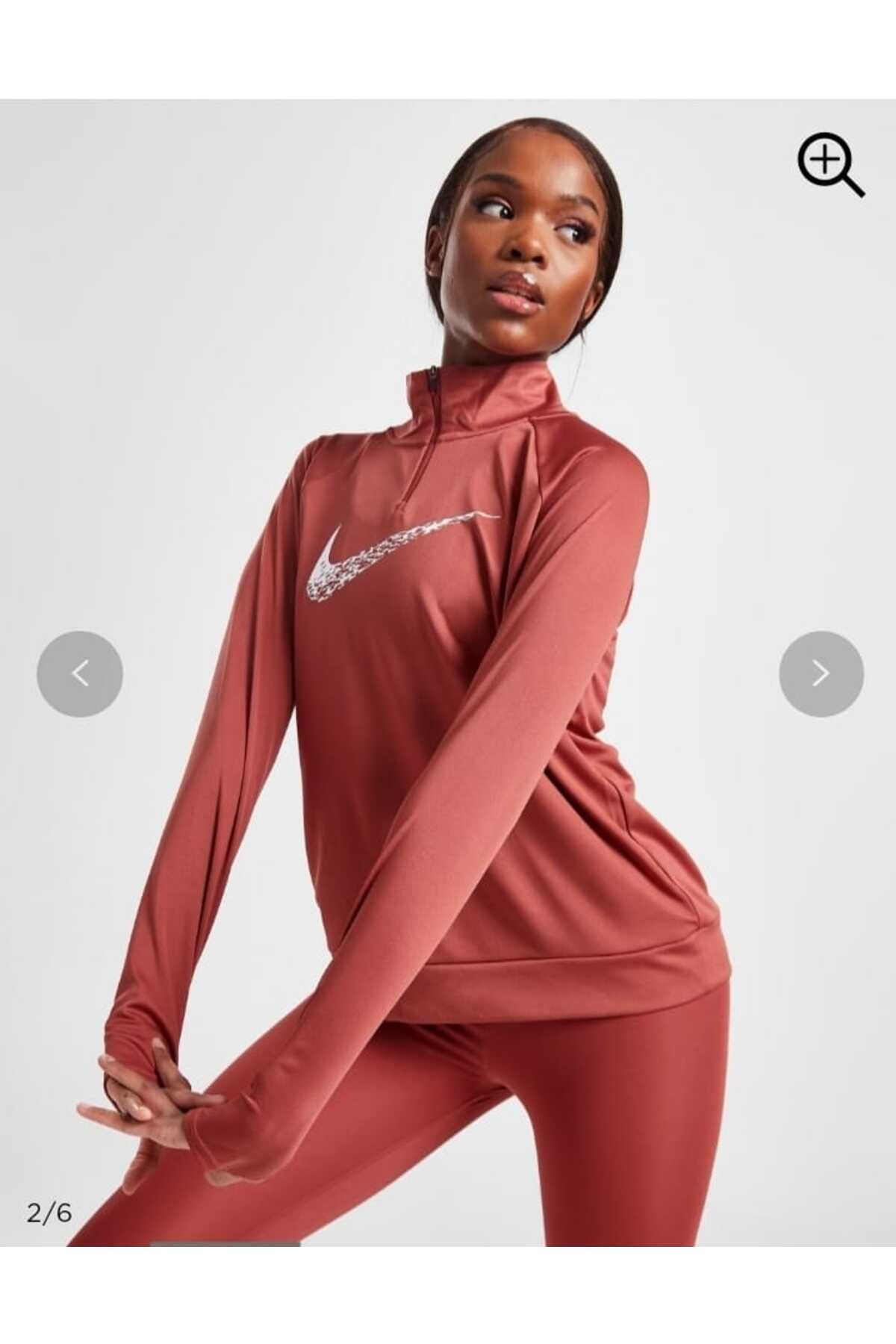Nike Dri-fit Swoosh Run 1/4-zip Running Midlayer Long-sleeve Kadın Tişört