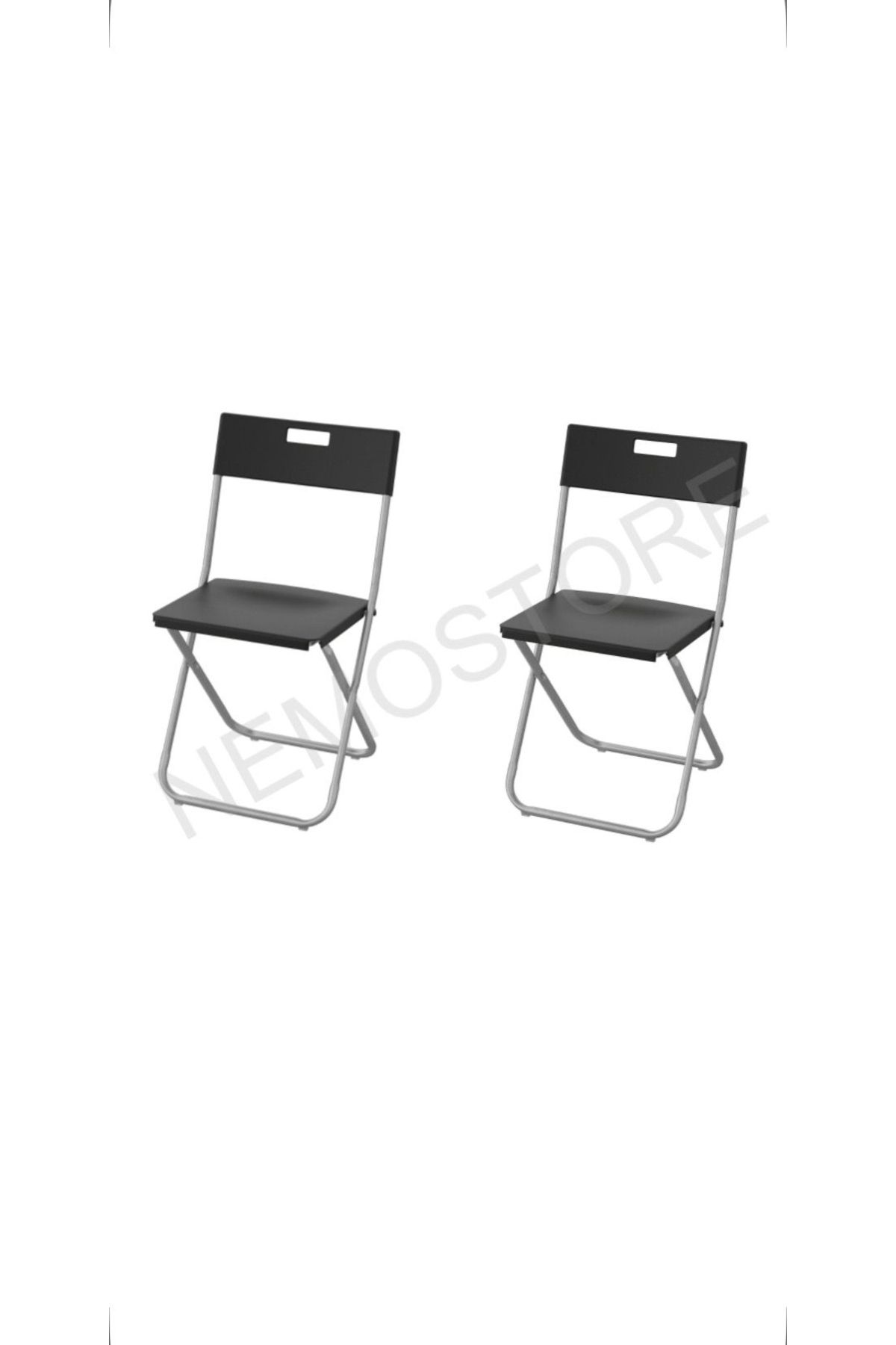 IKEA Nemostore Gunde Katlanabilir Sandalye Siyah 2 li set
