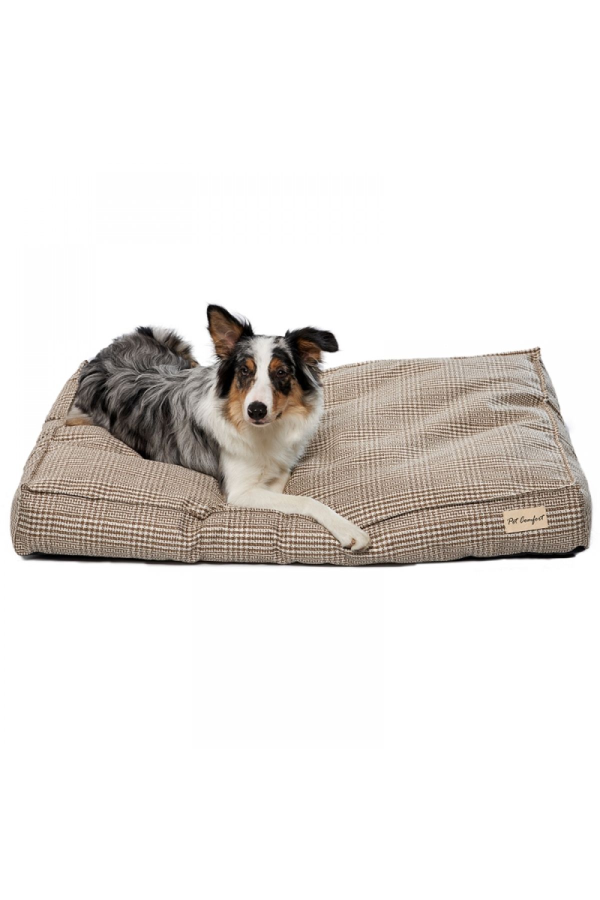 Pet Comfort Lima Varius Bej Kareli Köpek Yatağı M 60x90cm 306104