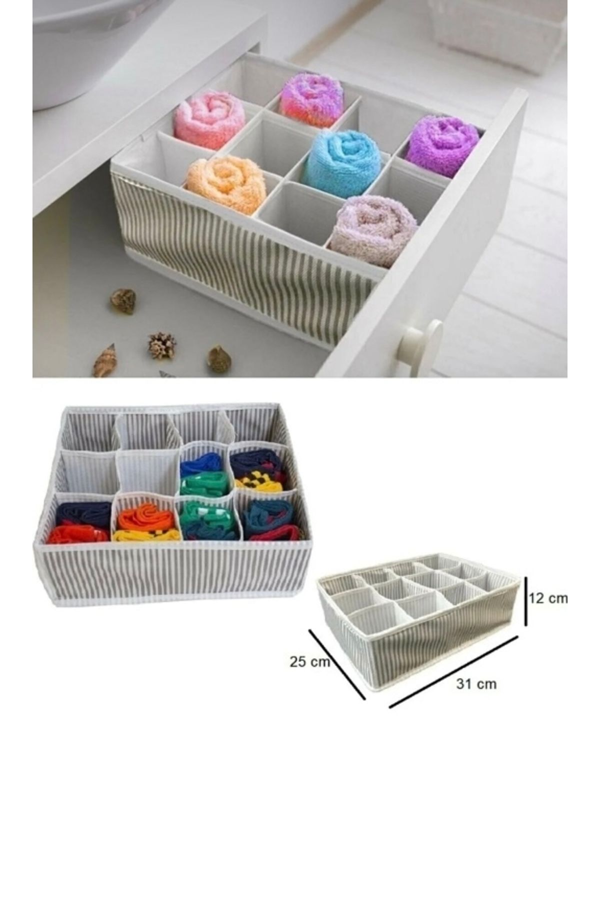 SEZA HOME İç çamaşır düzenleyici & çekmece düzenleyici (12 bölmeli )