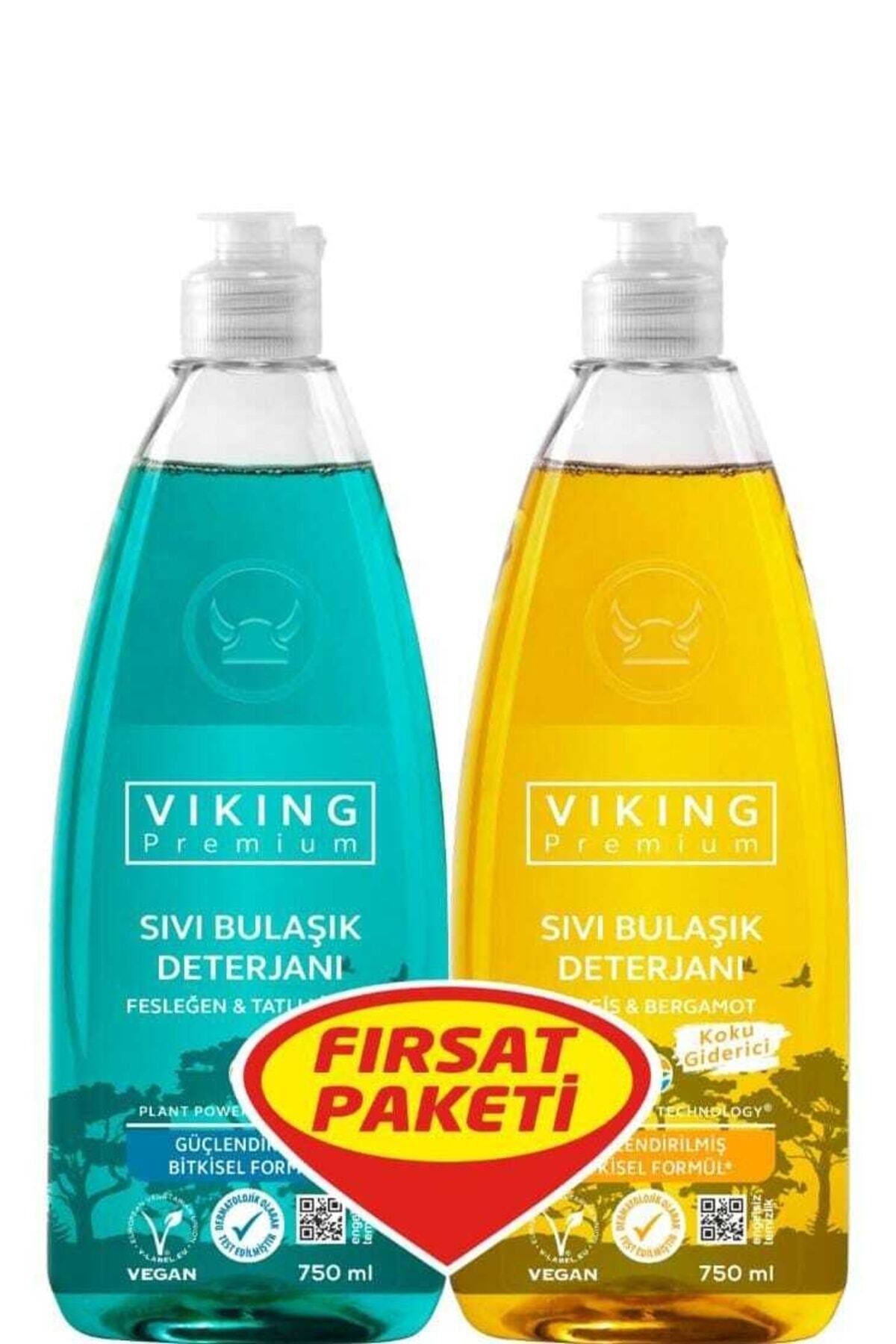 Viking Premium Bulaşık Deterjanı (fesleğen Limon&nergis-bergamot) 750 Ml 2 Adet
