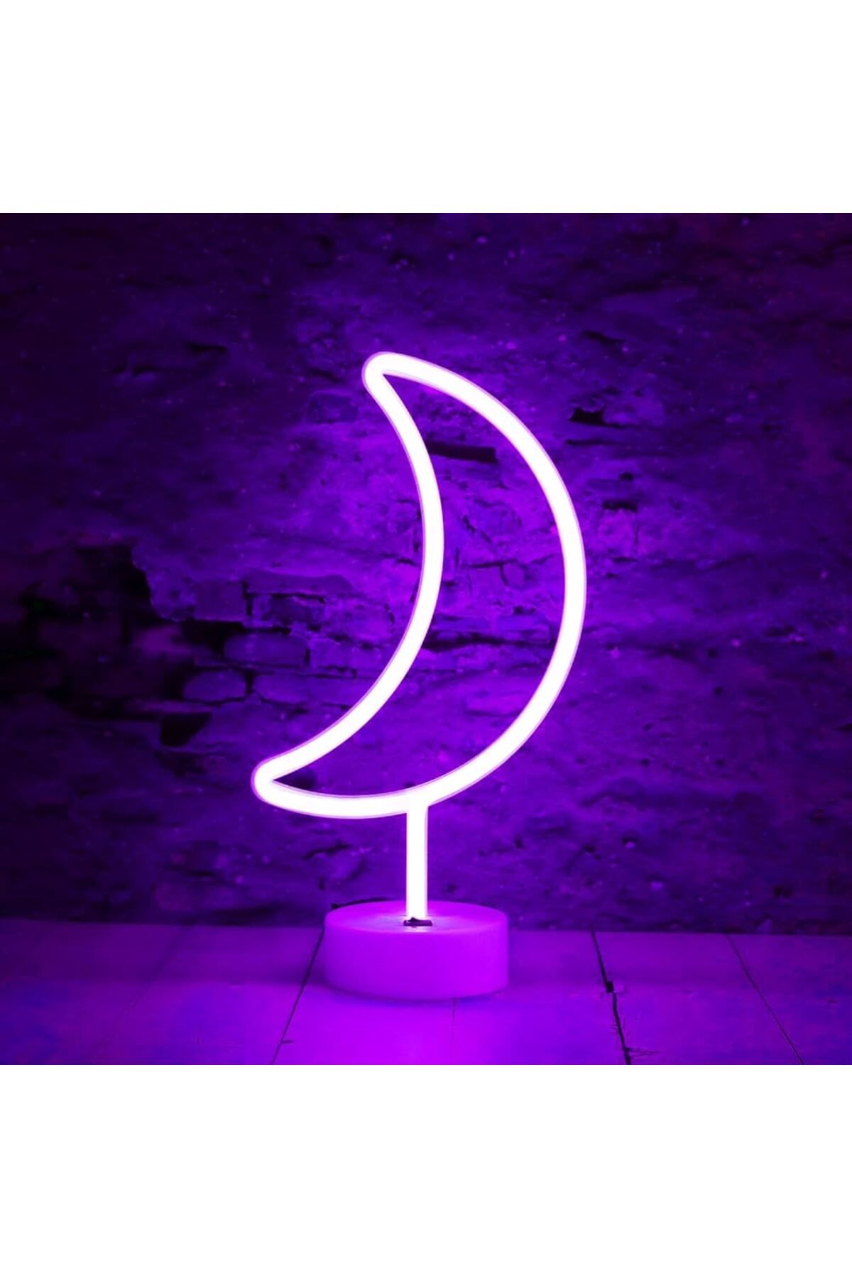 Jaju Baby Ay Model Neon Led Işıklı Usb'li+Pilli Gece Lambası Dekoratif Aydınlatma