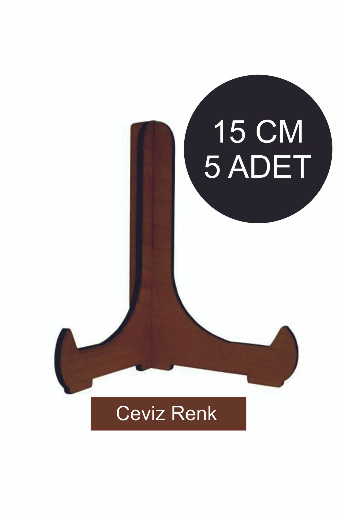 wooden gift design 5 Adet Ceviz Ahşap Çerçeve Tabak Teşhir Ayağı Standı Sergi Ayak