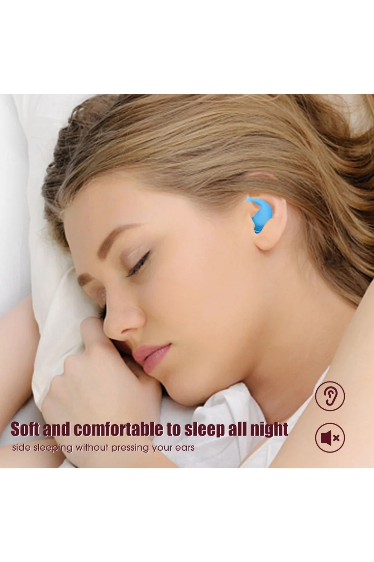 Valetto %100 Silikon Uyku Ve Horlama Gürültü Kesici Kulak Tıkacı Ses Önleyici