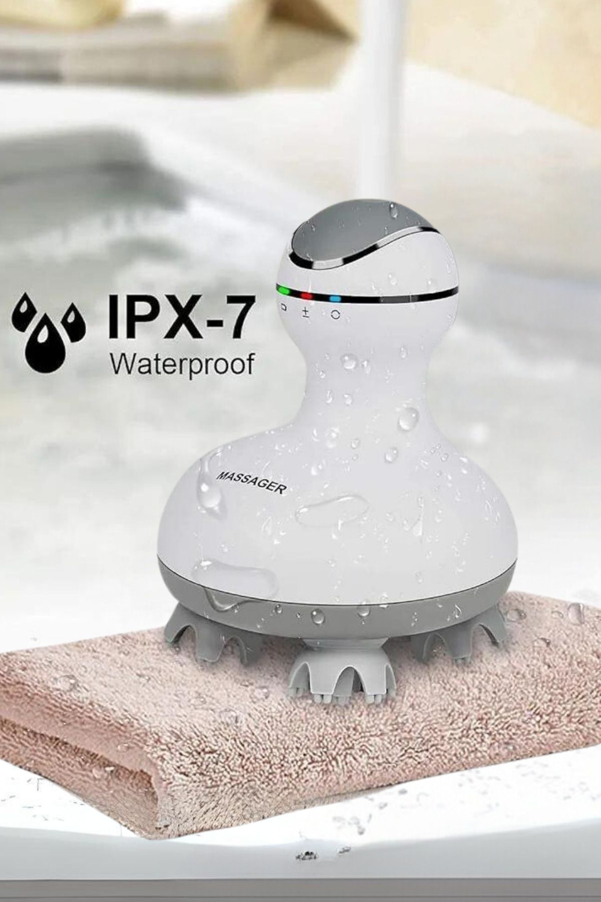 IUMEI Akıllı Kafa Masaj Robotu, Ipx-7 Su Geçirmez, Saç Dökülmesine Karşı Etkili.
