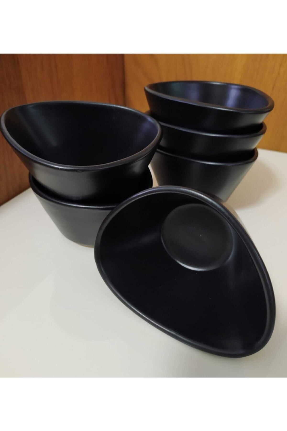 Keramika 12 Cm 6 Lı Çerezlik Siyah