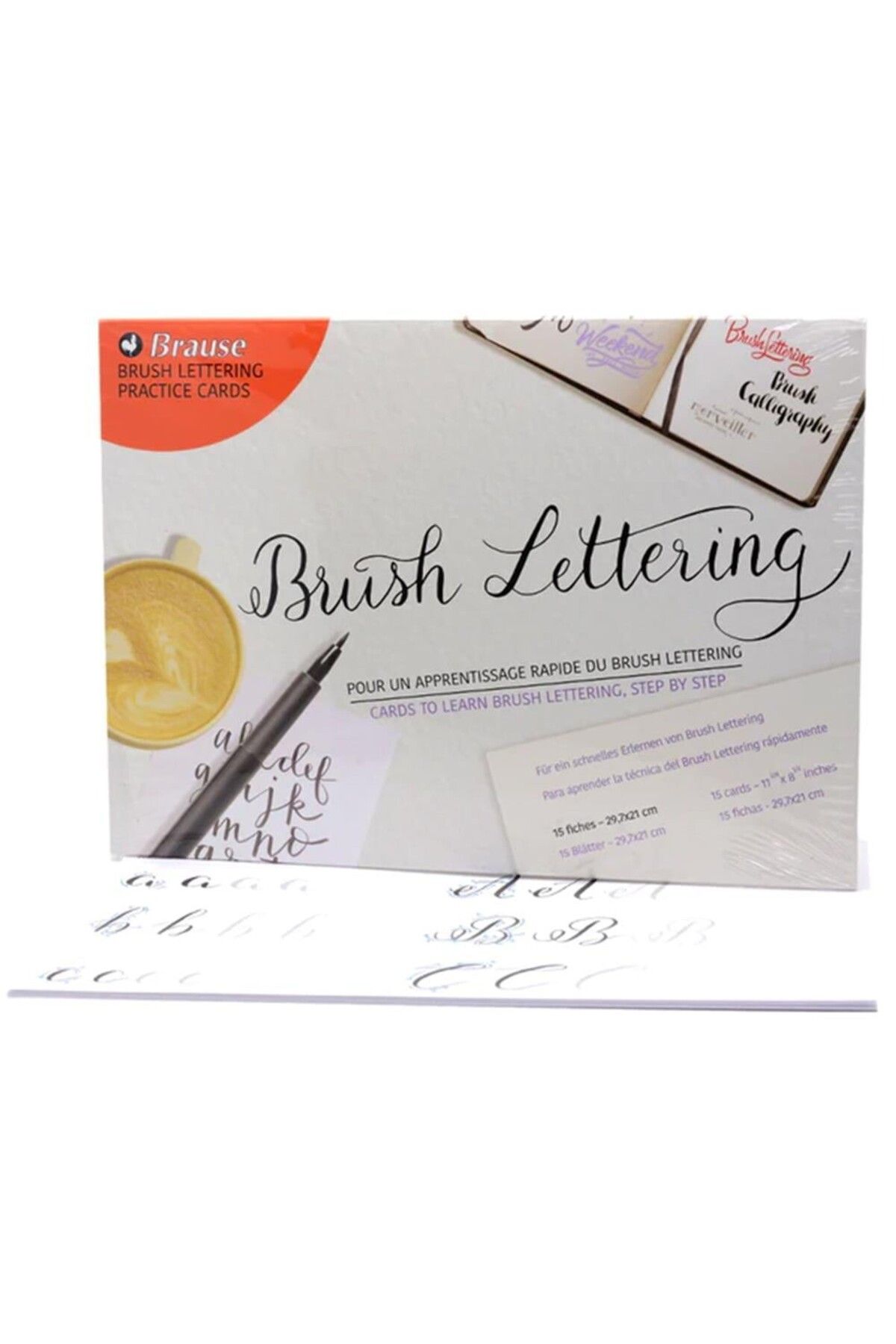 Brause : Lettering Practice Cards (Çalışma Kartları) : 29,7 x 21 cm (15 Adet)