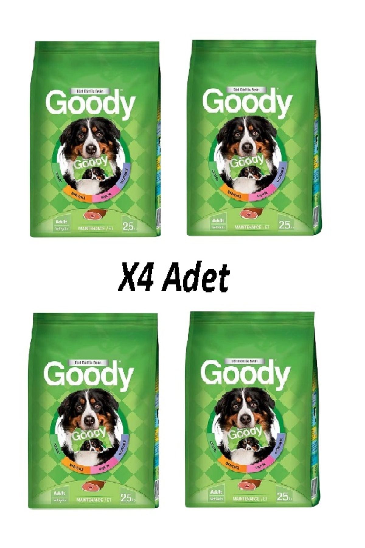 Goody Yetişkin Etli Köpek Maması 2,5 Kg X 4 Adet
